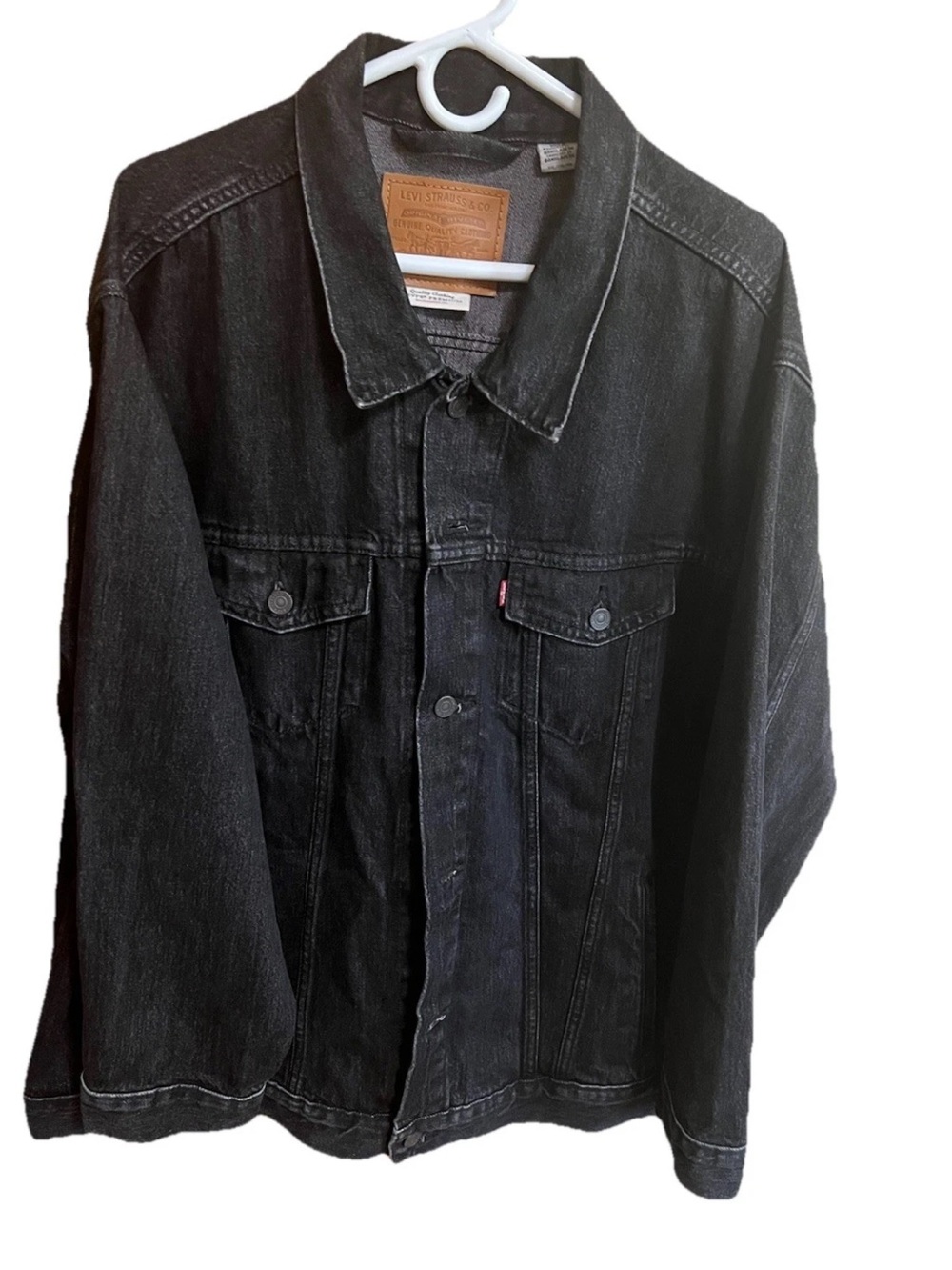 Levi’s Premium Big E Trucker Jacket XXL NWOT A5782-0000 Superior Black Oversized